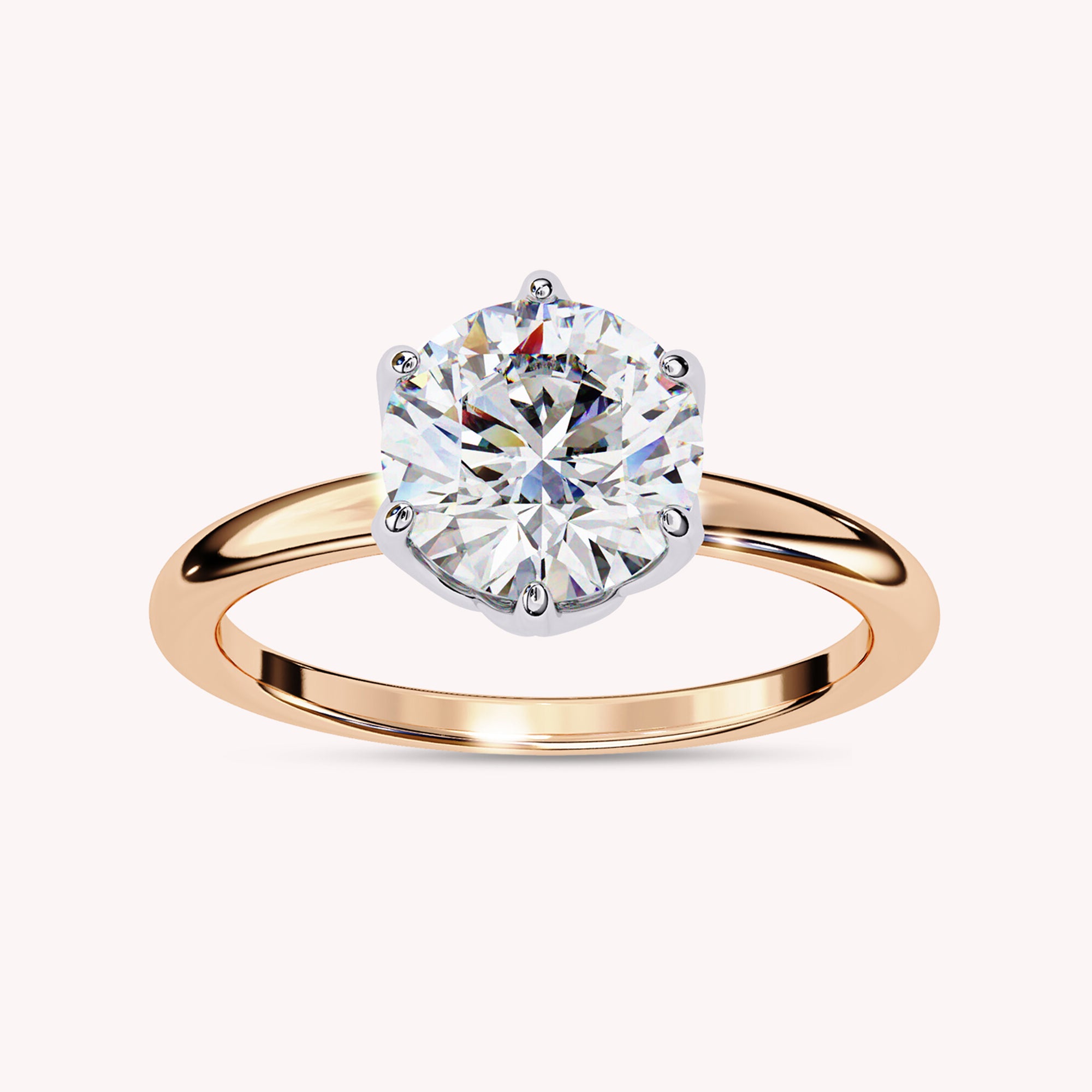 Axel 6-Prong Round Cut Lab Grown Diamond Engagement Ring