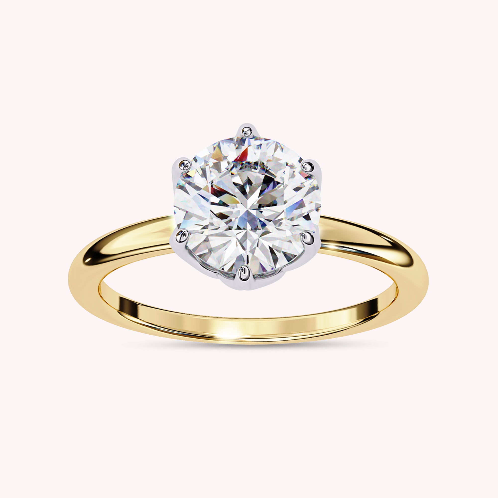 Axel 6-Prong Round Cut Lab Grown Diamond Engagement Ring