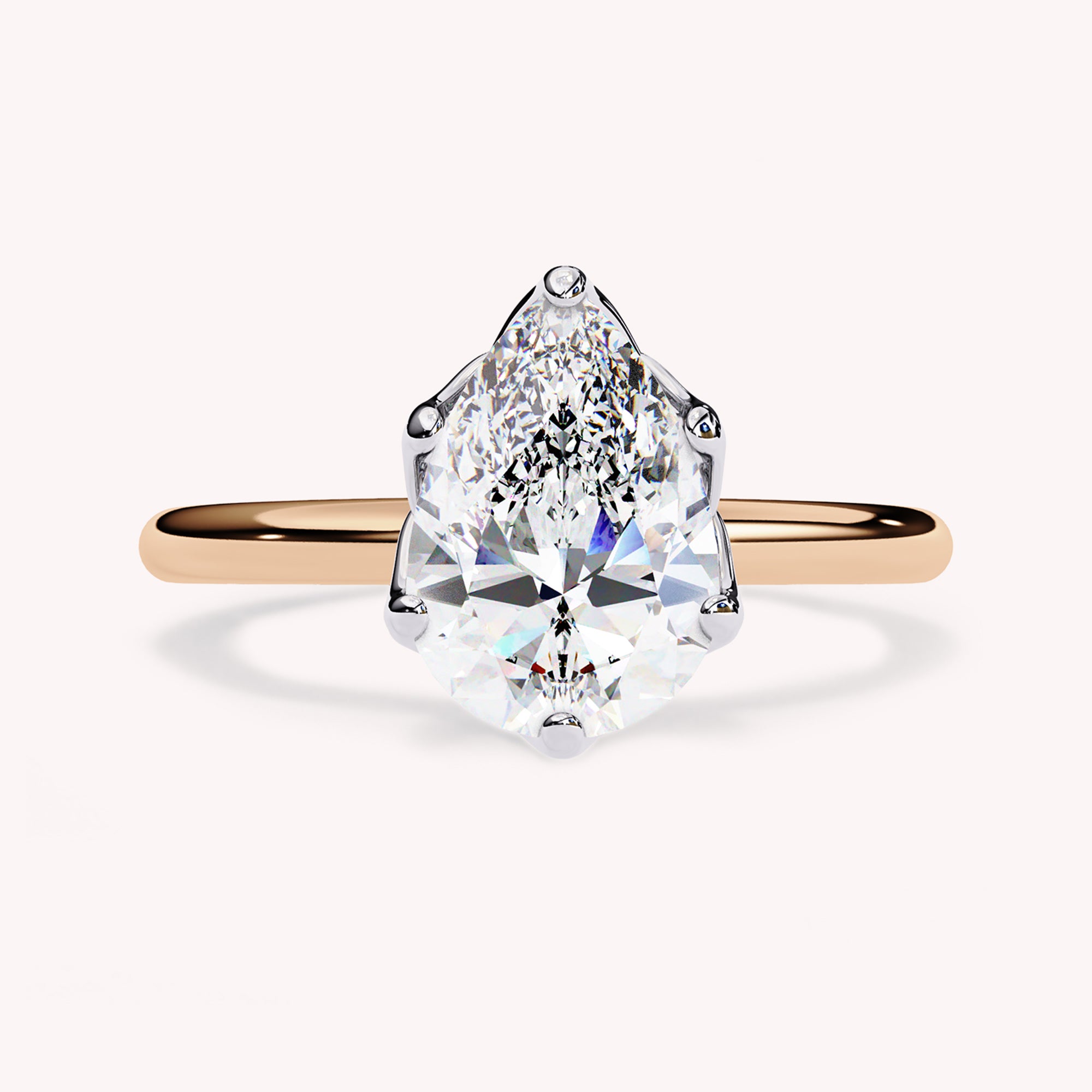 Dasha 6-Prong Pear Cut Lab Grown Diamond Engagement Ring