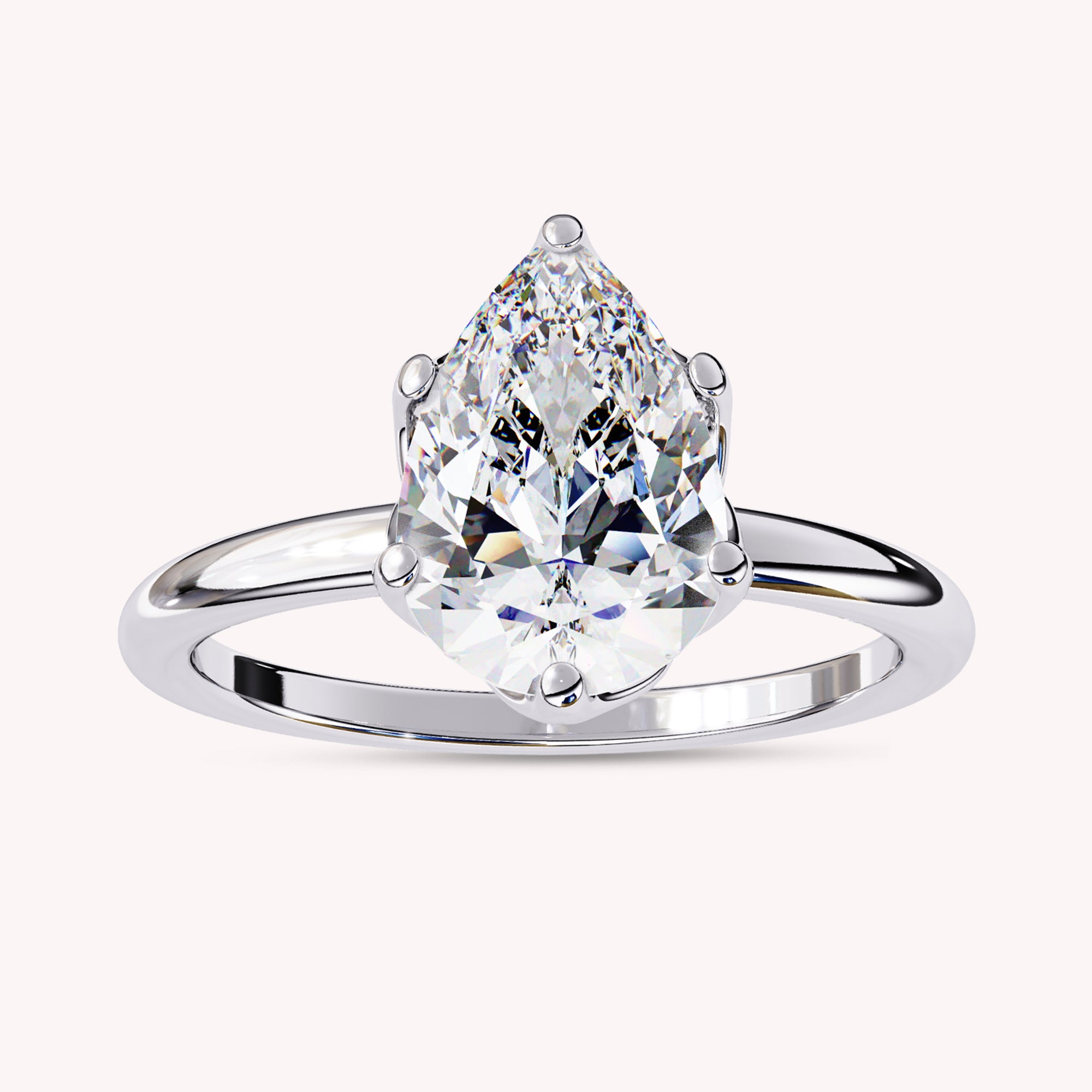 Dasha 6-Prong Pear Cut Lab Grown Diamond Engagement Ring