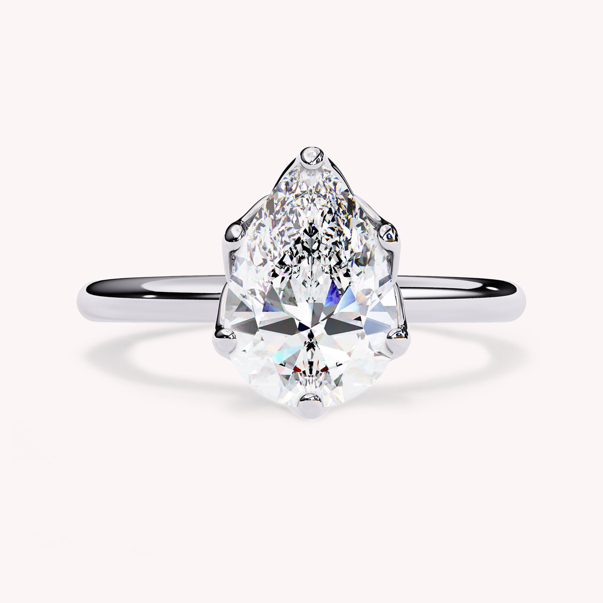 Dasha 6-Prong Pear Cut Lab Grown Diamond Engagement Ring