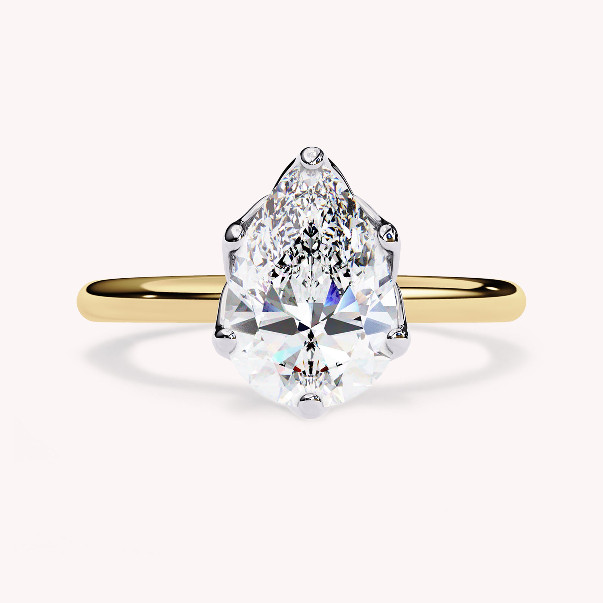 Dasha 6-Prong Pear Cut Lab Grown Diamond Engagement Ring