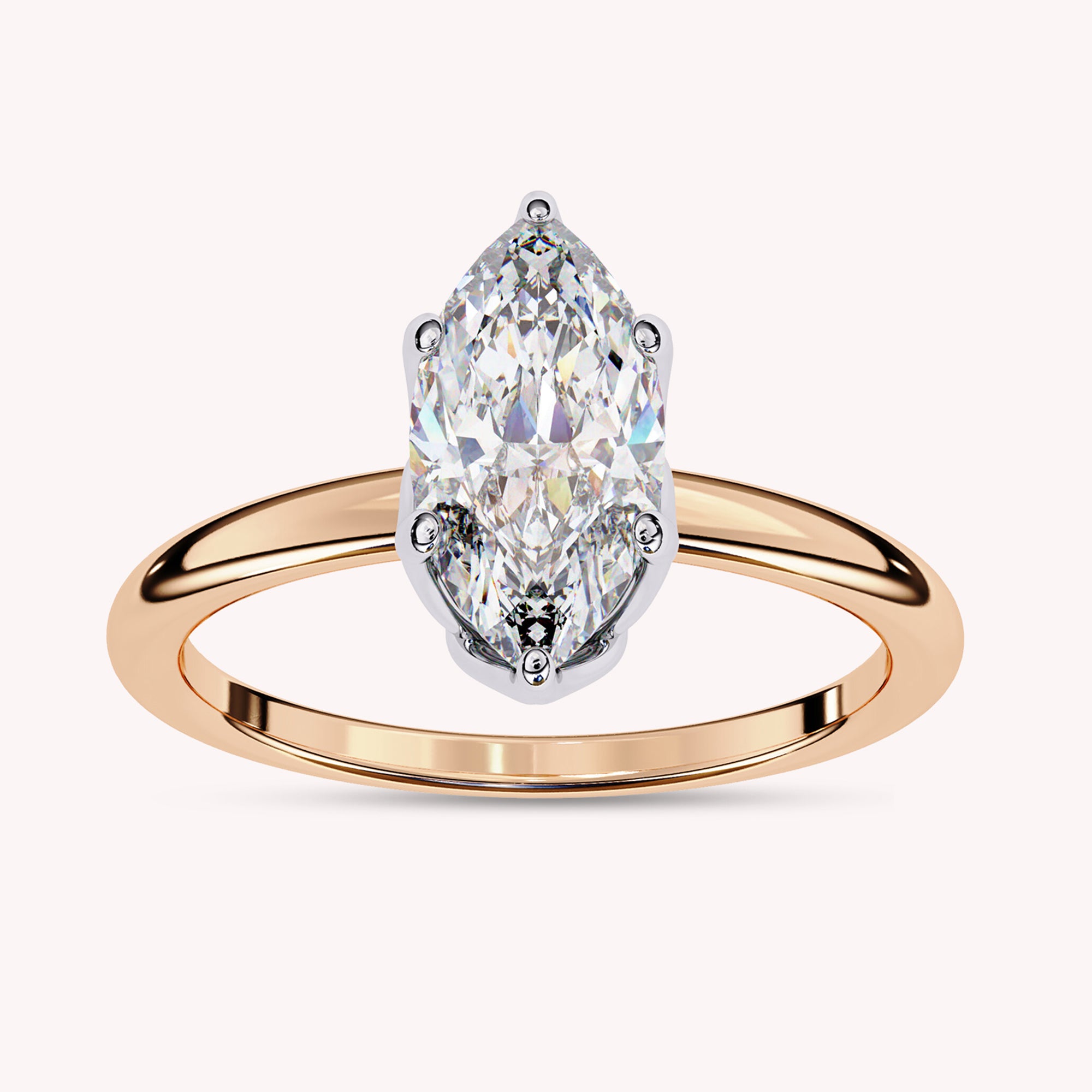 Adelaide 6-Prong Marquise Cut Lab Grown Diamond Engagement Ring