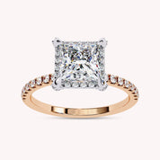 Ivy Dainty Princess Cut Lab Grown Diamond Engagement Ring