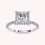 Ivy Dainty Princess Cut Lab Grown Diamond Engagement Ring