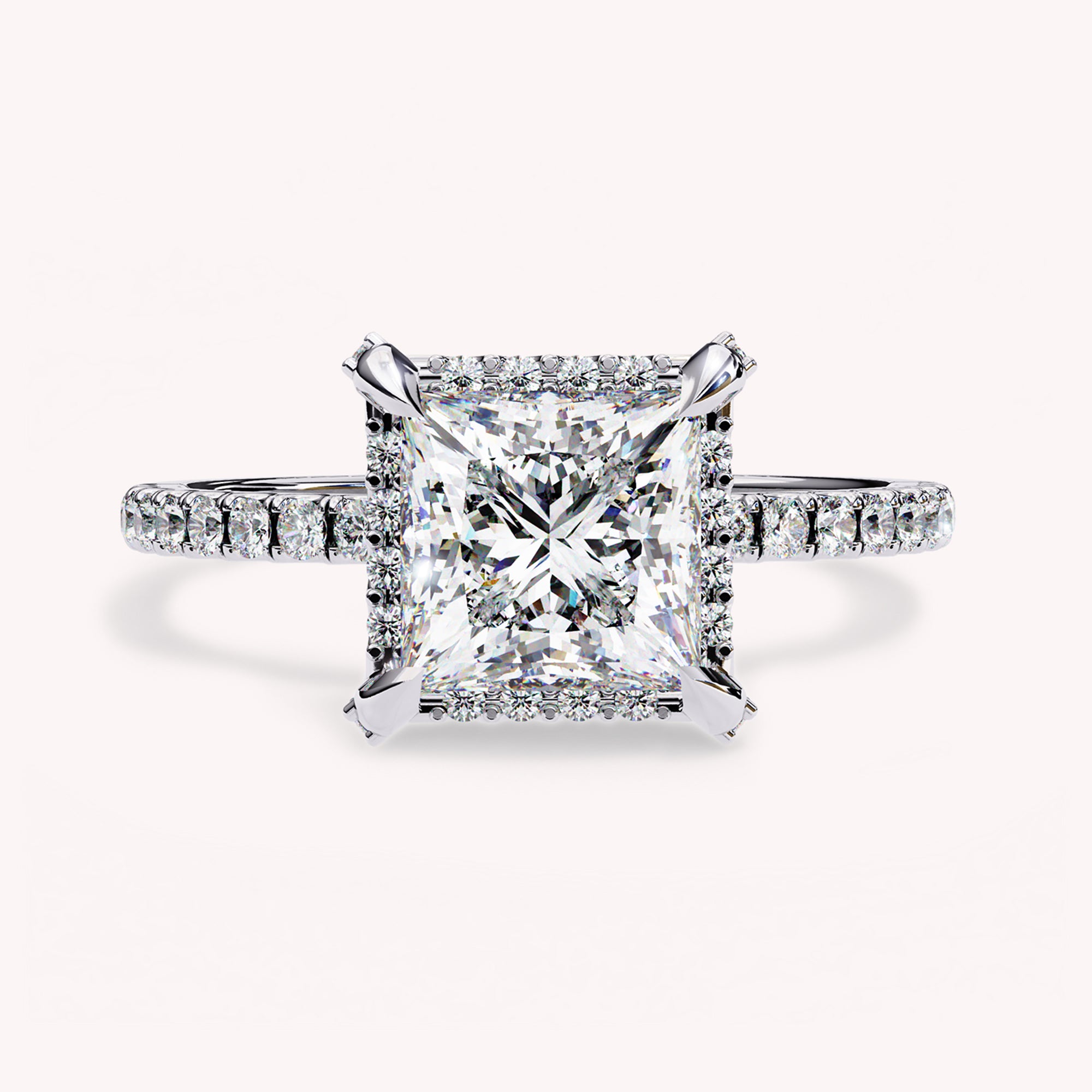 Ivy Dainty Princess Cut Lab Grown Diamond Engagement Ring