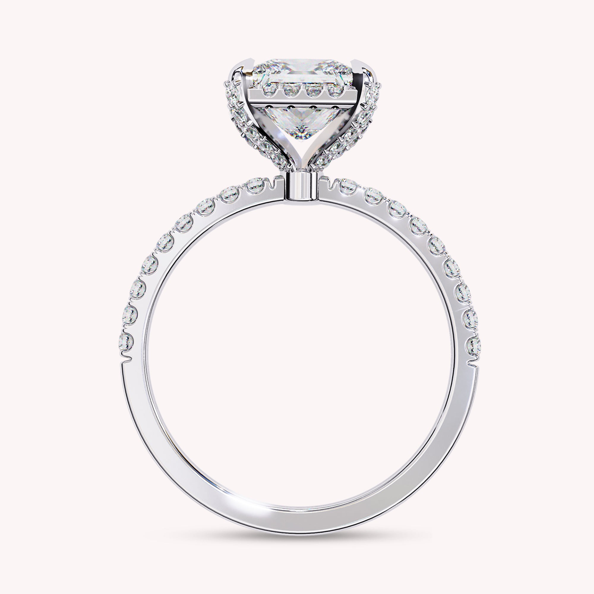 Ivy Dainty Princess Cut Lab Grown Diamond Engagement Ring