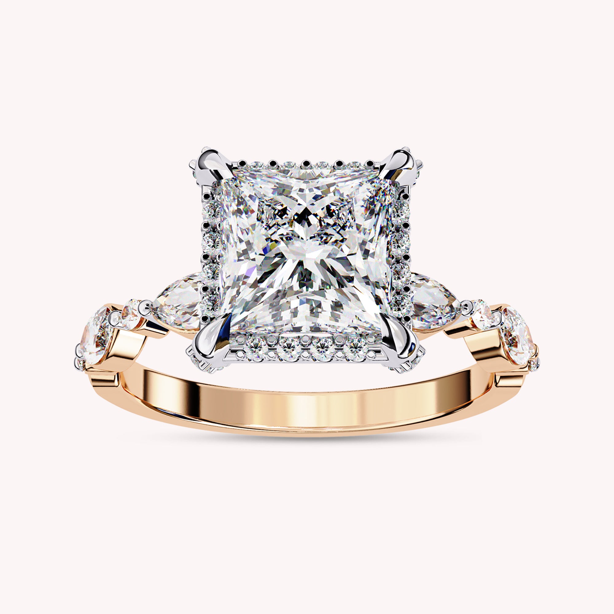 Yoana Modern Halo Lab Grown Diamond Engagement Ring