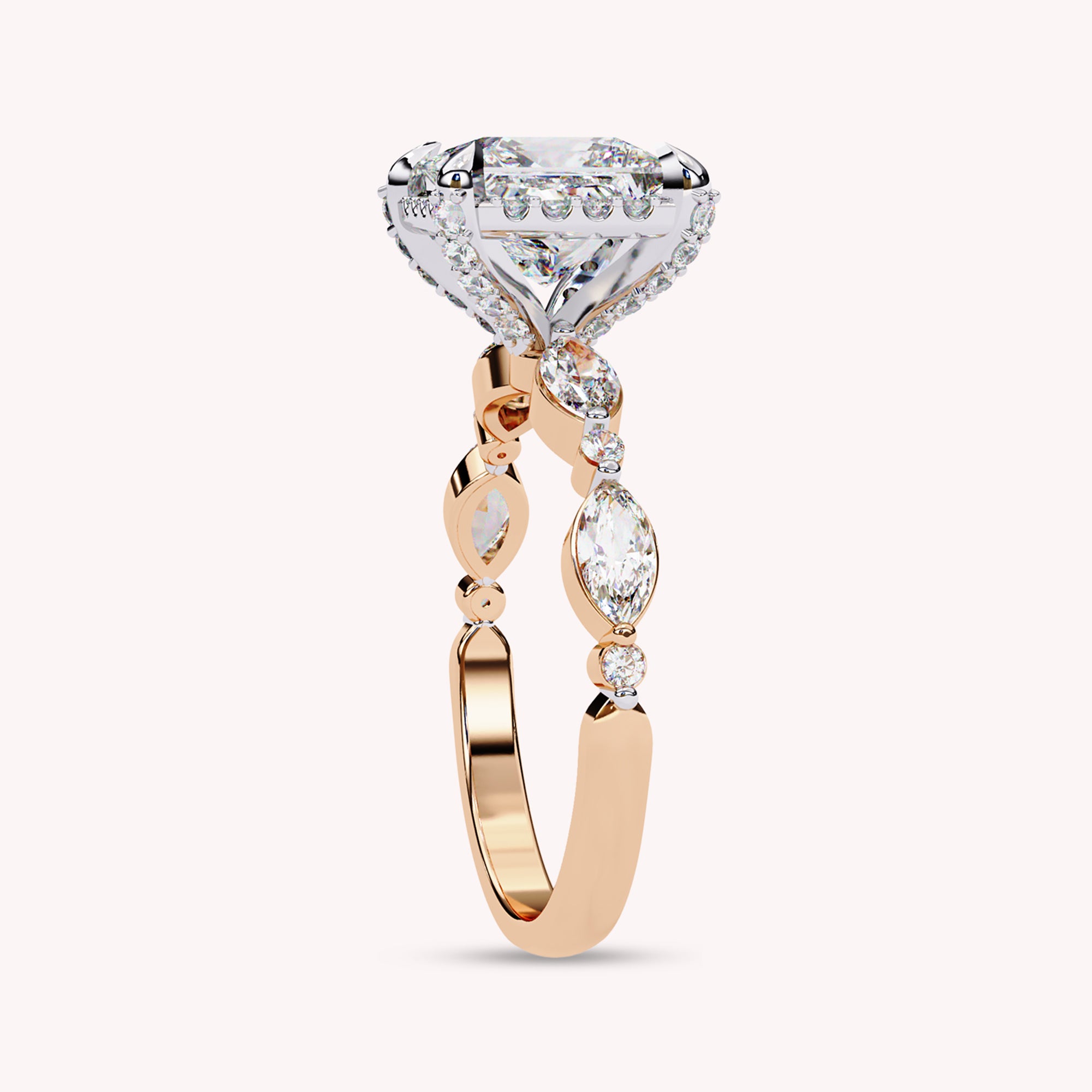 Yoana Modern Halo Lab Grown Diamond Engagement Ring