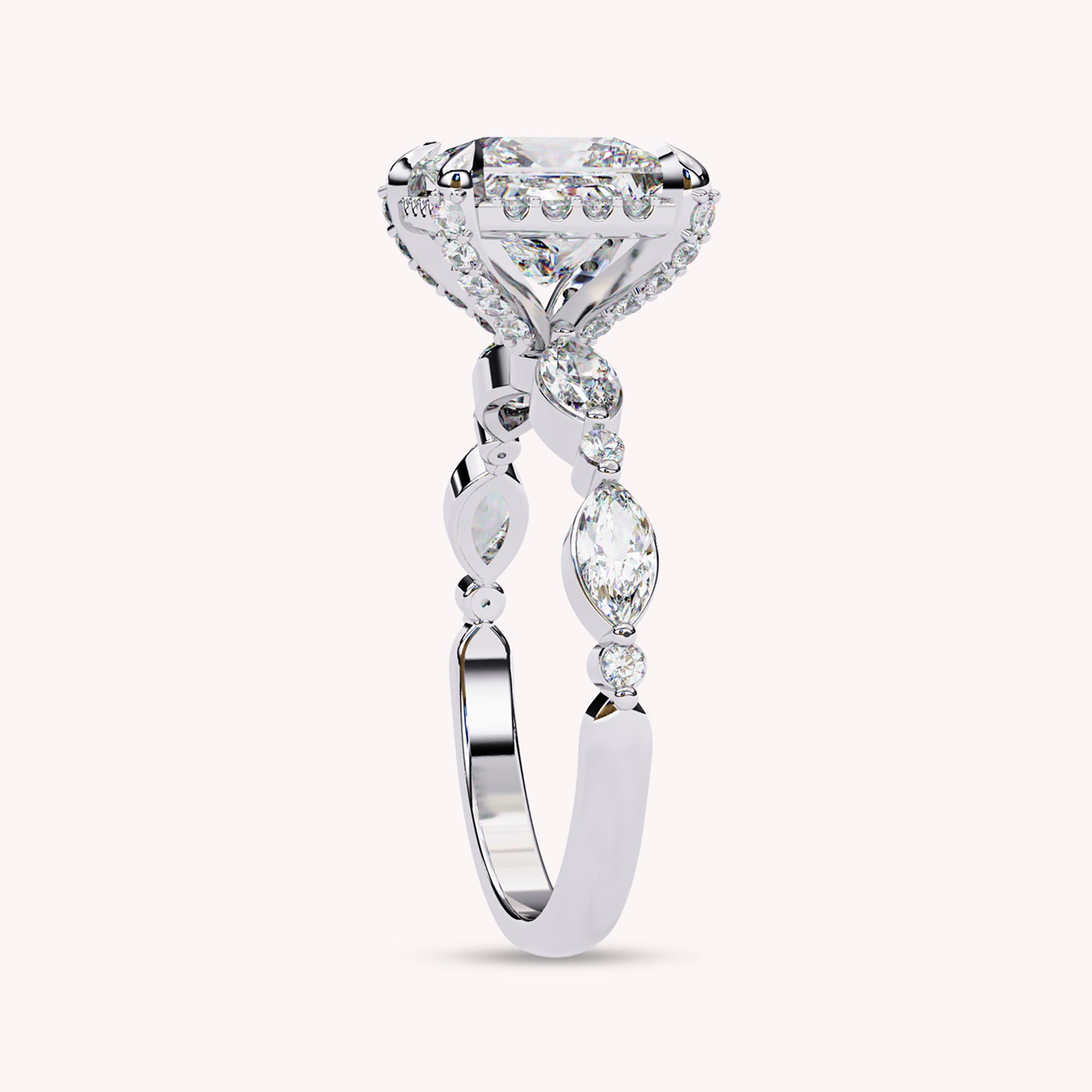 Yoana Modern Halo Lab Grown Diamond Engagement Ring