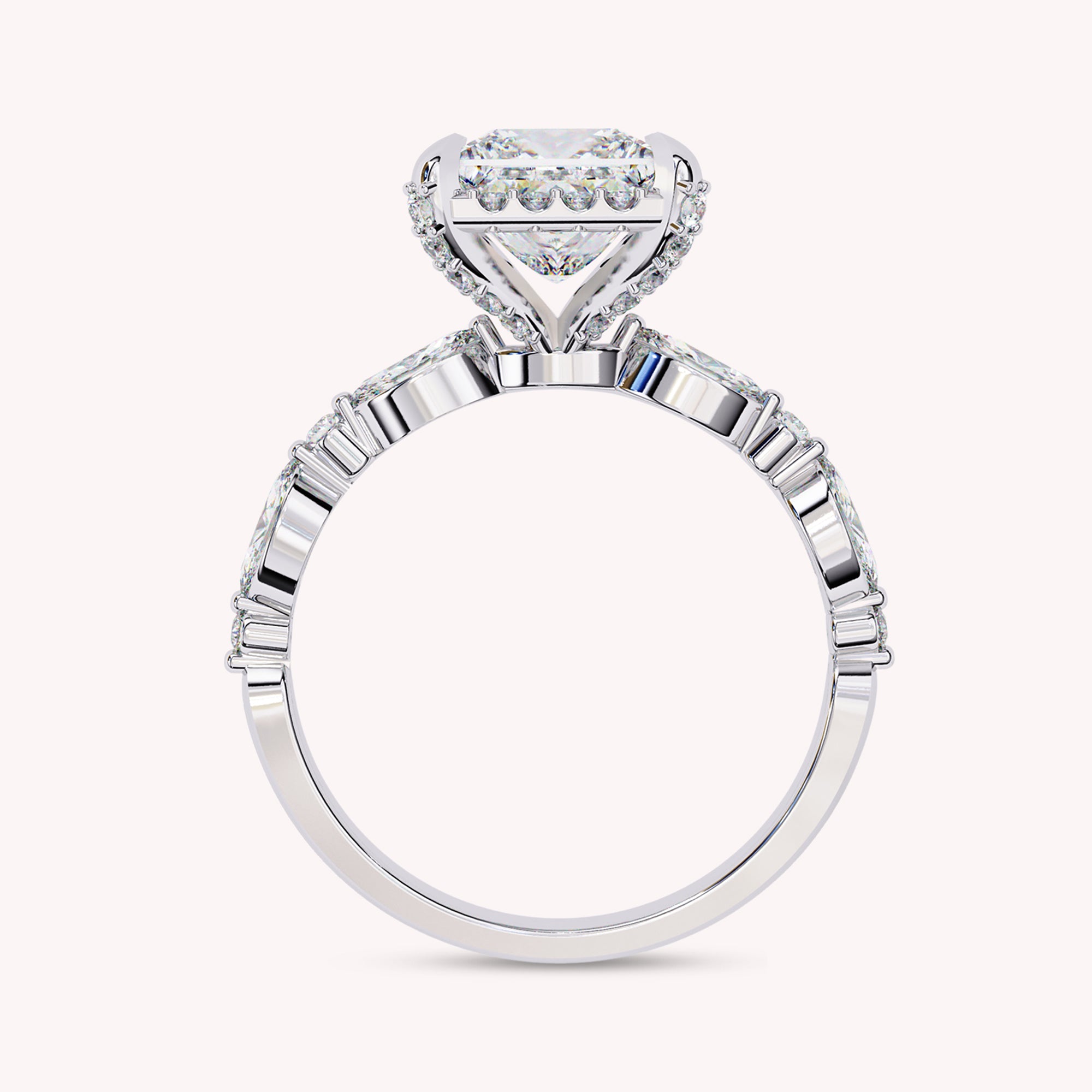 Yoana Modern Halo Lab Grown Diamond Engagement Ring