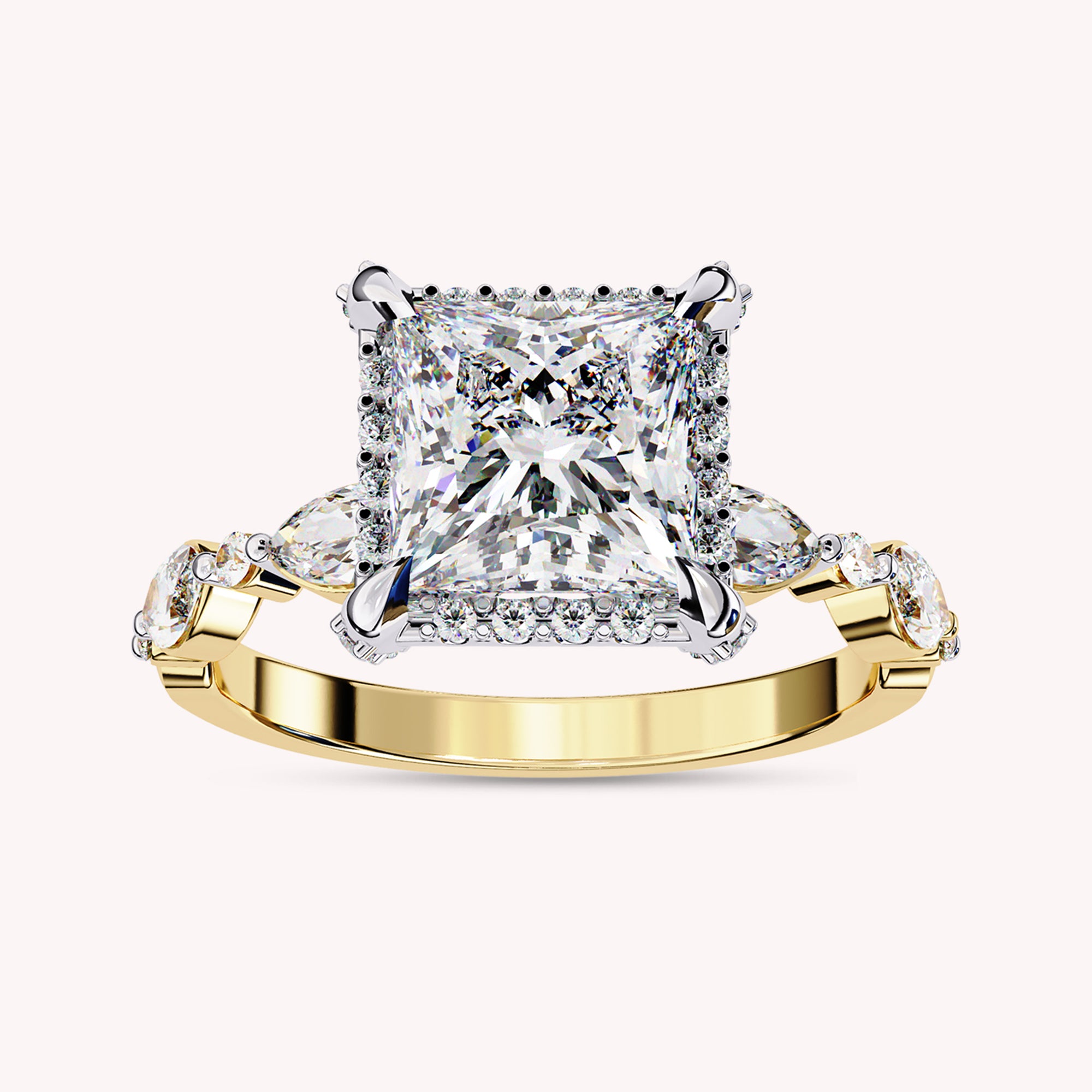 Yoana Modern Halo Lab Grown Diamond Engagement Ring