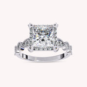 Halo Solitaire Lab Grown Diamond Engagement Ring