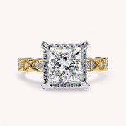 Halo Solitaire Lab Grown Diamond Engagement Ring