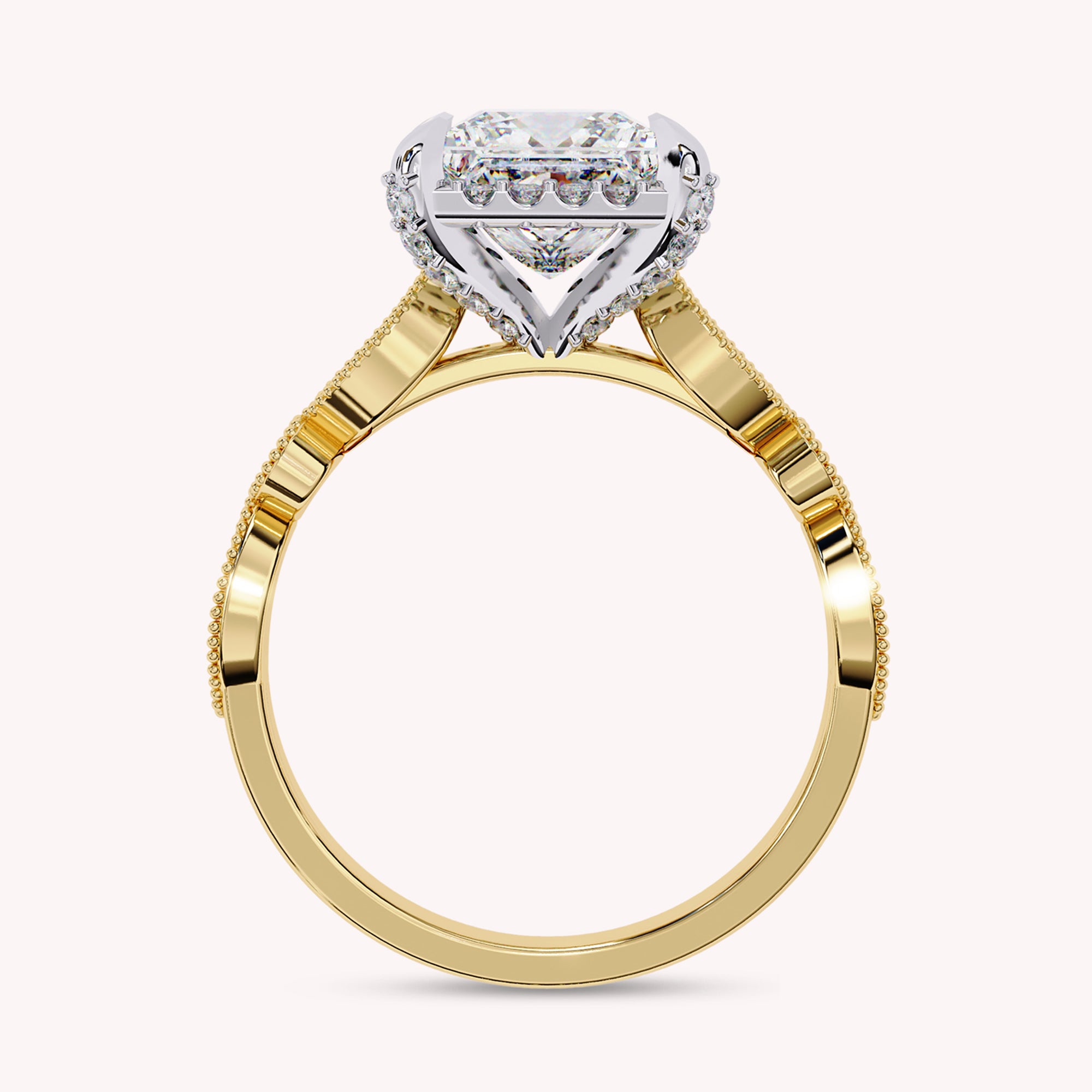 Halo Solitaire Lab Grown Diamond Engagement Ring