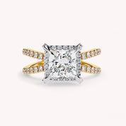 Kylie Princess Cut Split Shank Lab Grown Diamond Engagement Ring