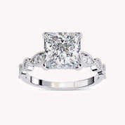 Logan Daisy Princess Cut Lab Grown Diamond Engagement Ring