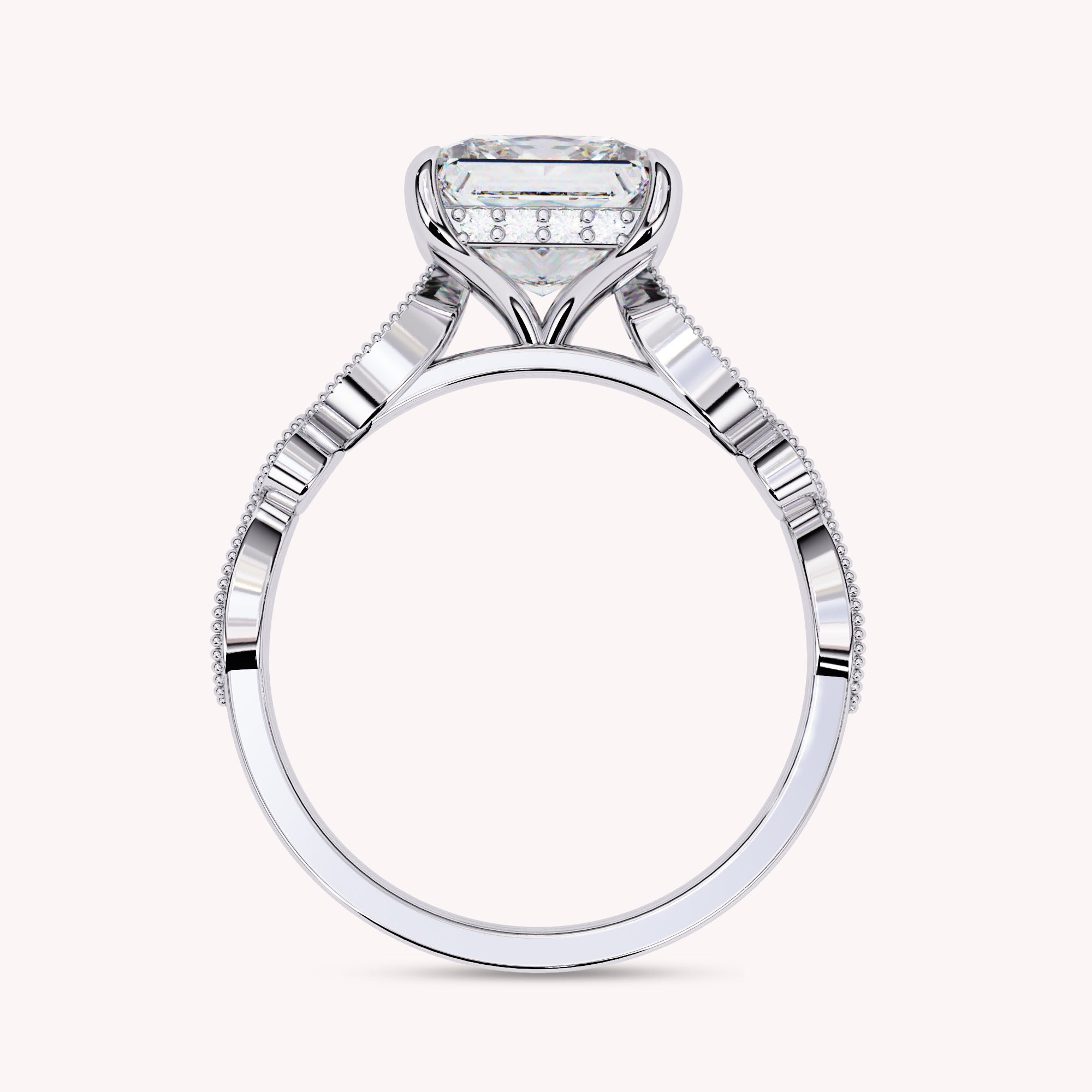 Logan Daisy Princess Cut Lab Grown Diamond Engagement Ring