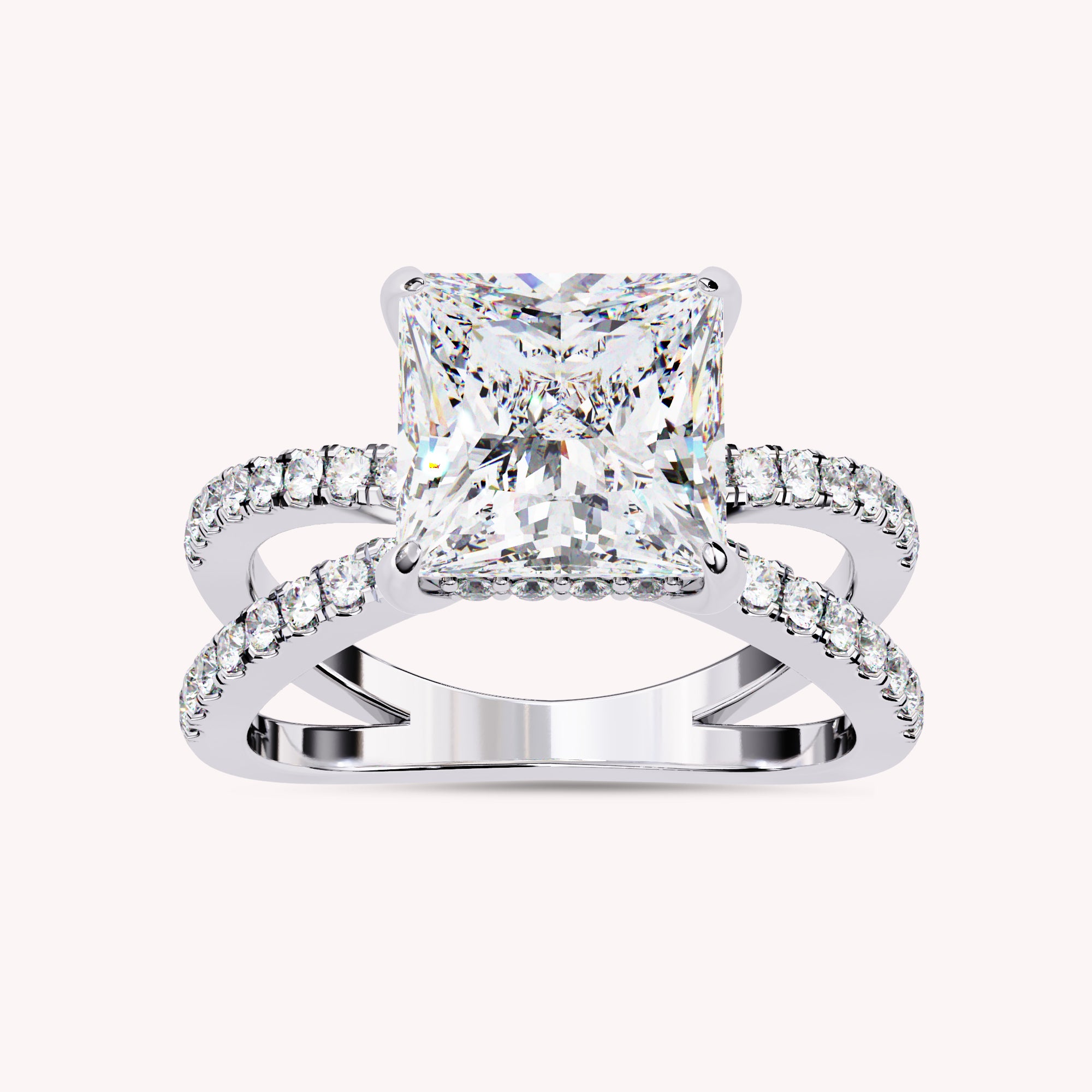 Danielle Hidden Halo Solitaire Lab Grown Diamond Engagement Ring