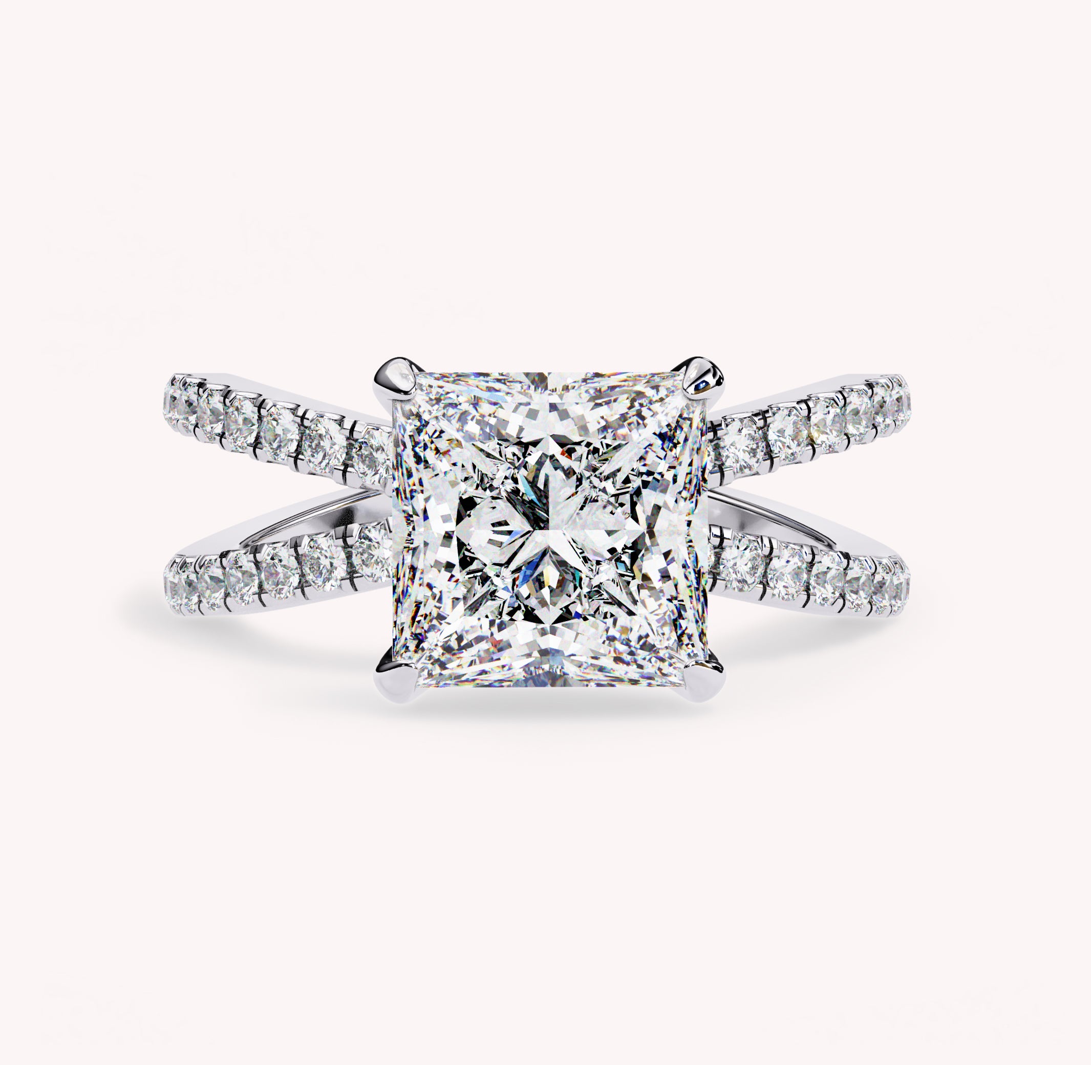 Danielle Hidden Halo Solitaire Lab Grown Diamond Engagement Ring