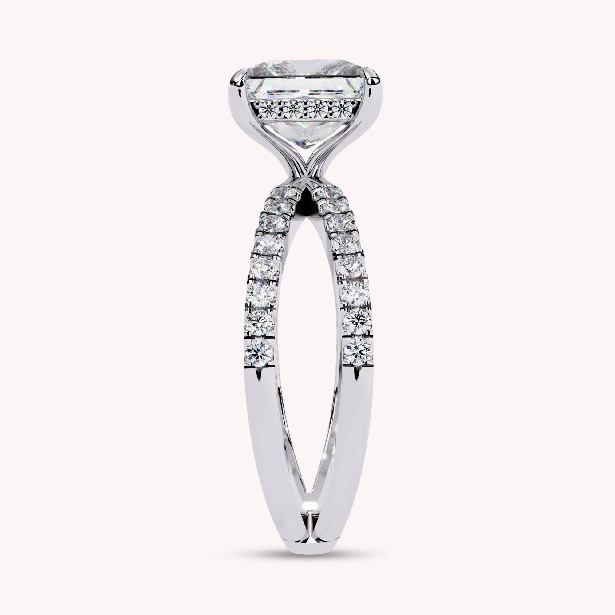 Danielle Hidden Halo Solitaire Lab Grown Diamond Engagement Ring