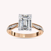 Nadia Emerald Cut Stackable Lab Grown Diamond Engagement Ring