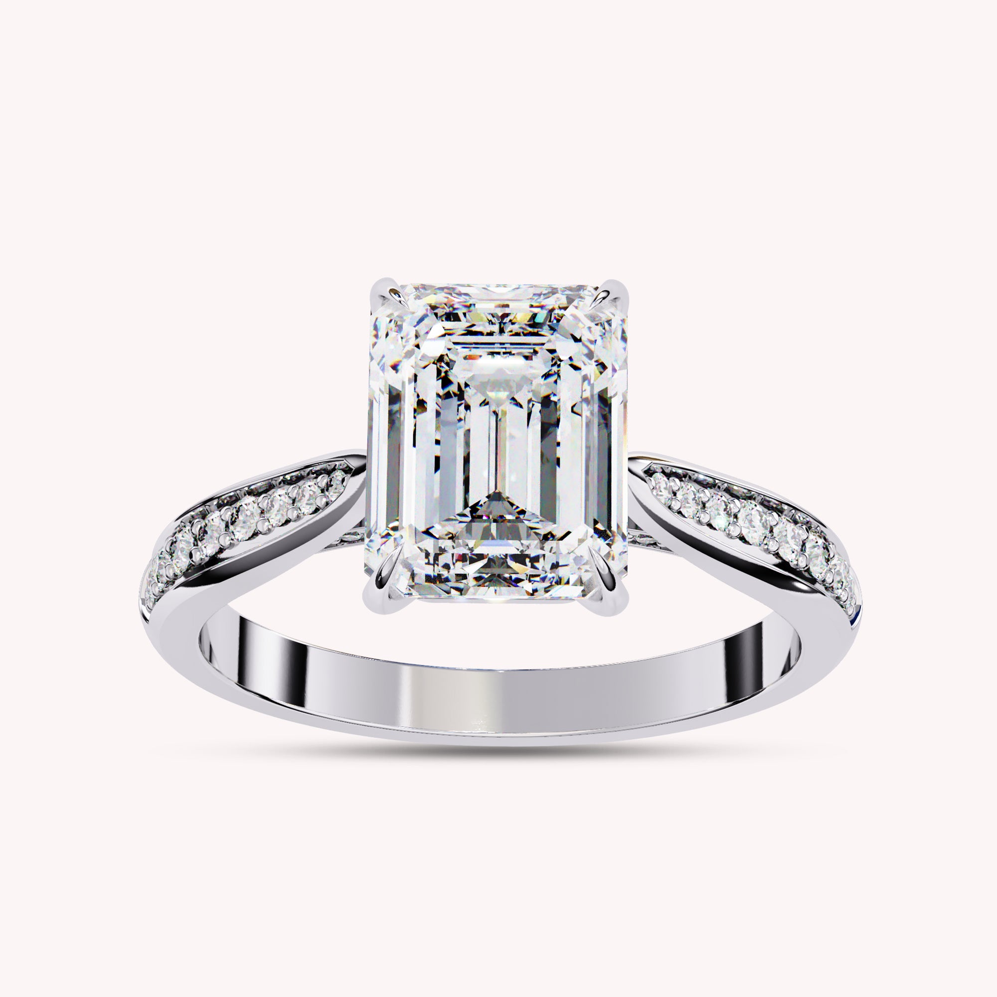 Rayna Radiant Cut Stackable Lab Grown Diamond Engagement Ring