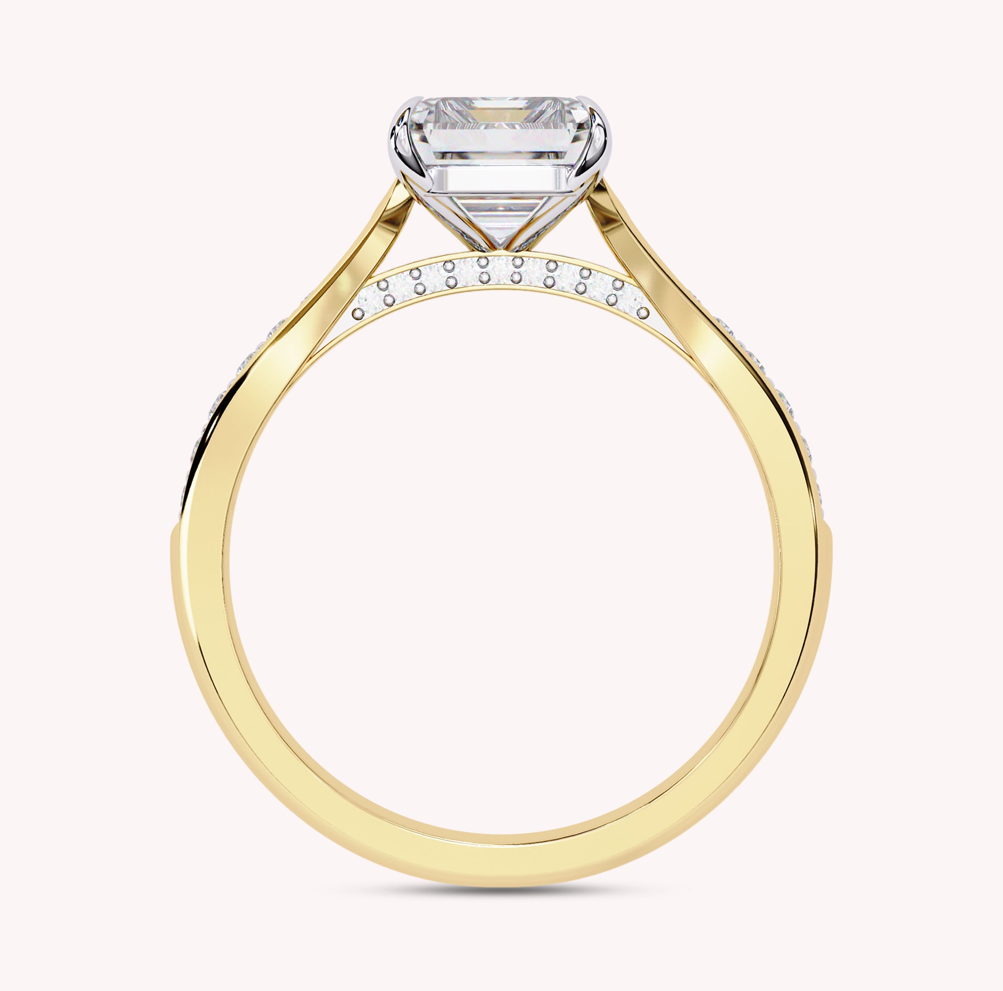 Rayna Radiant Cut Stackable Lab Grown Diamond Engagement Ring