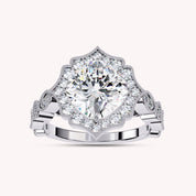 Piper Floral Halo Lab Grown Diamond Engagement Ring