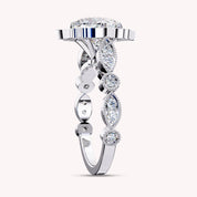 Piper Floral Halo Lab Grown Diamond Engagement Ring