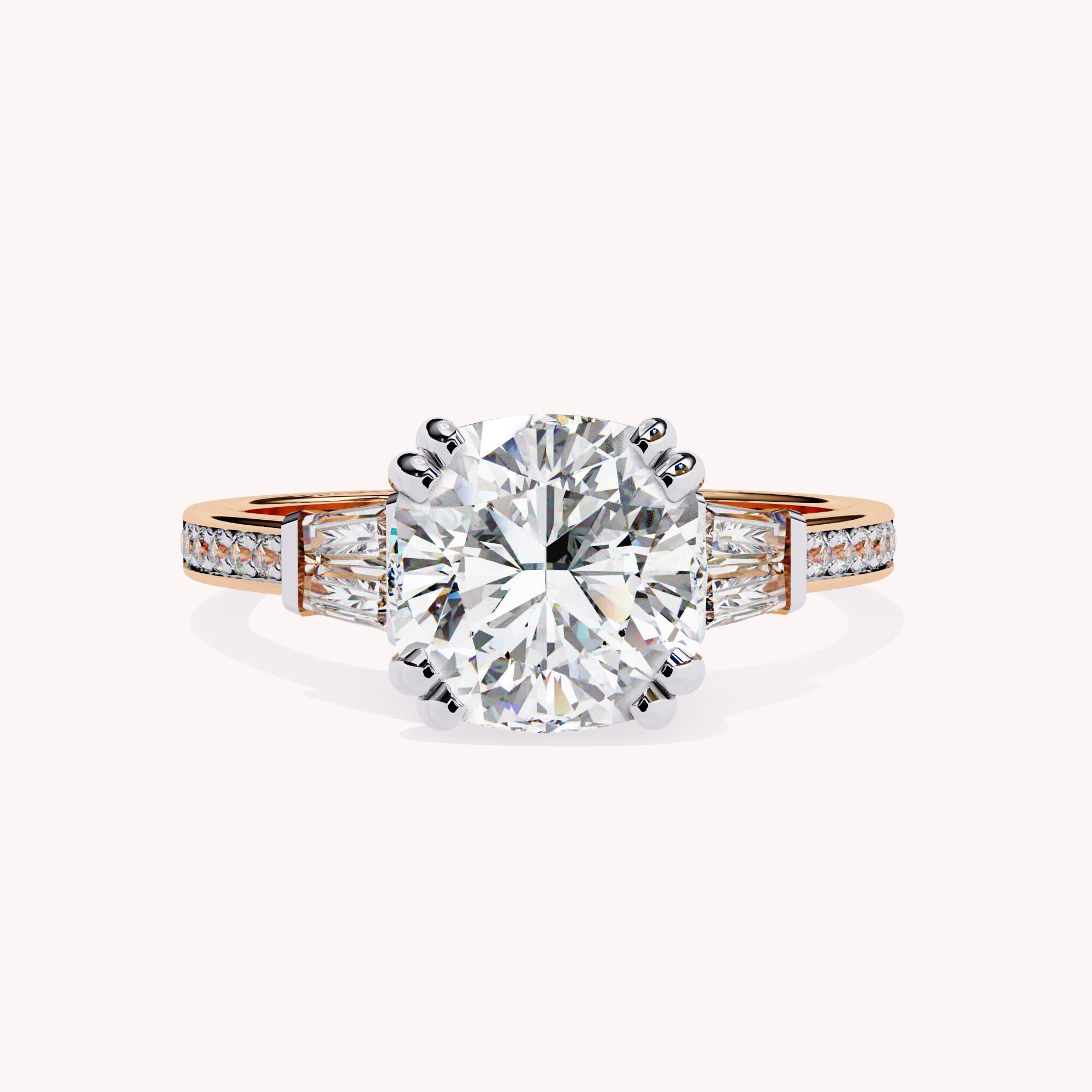 Briar Cushion Cut Lab Grown Diamond Engagement Ring