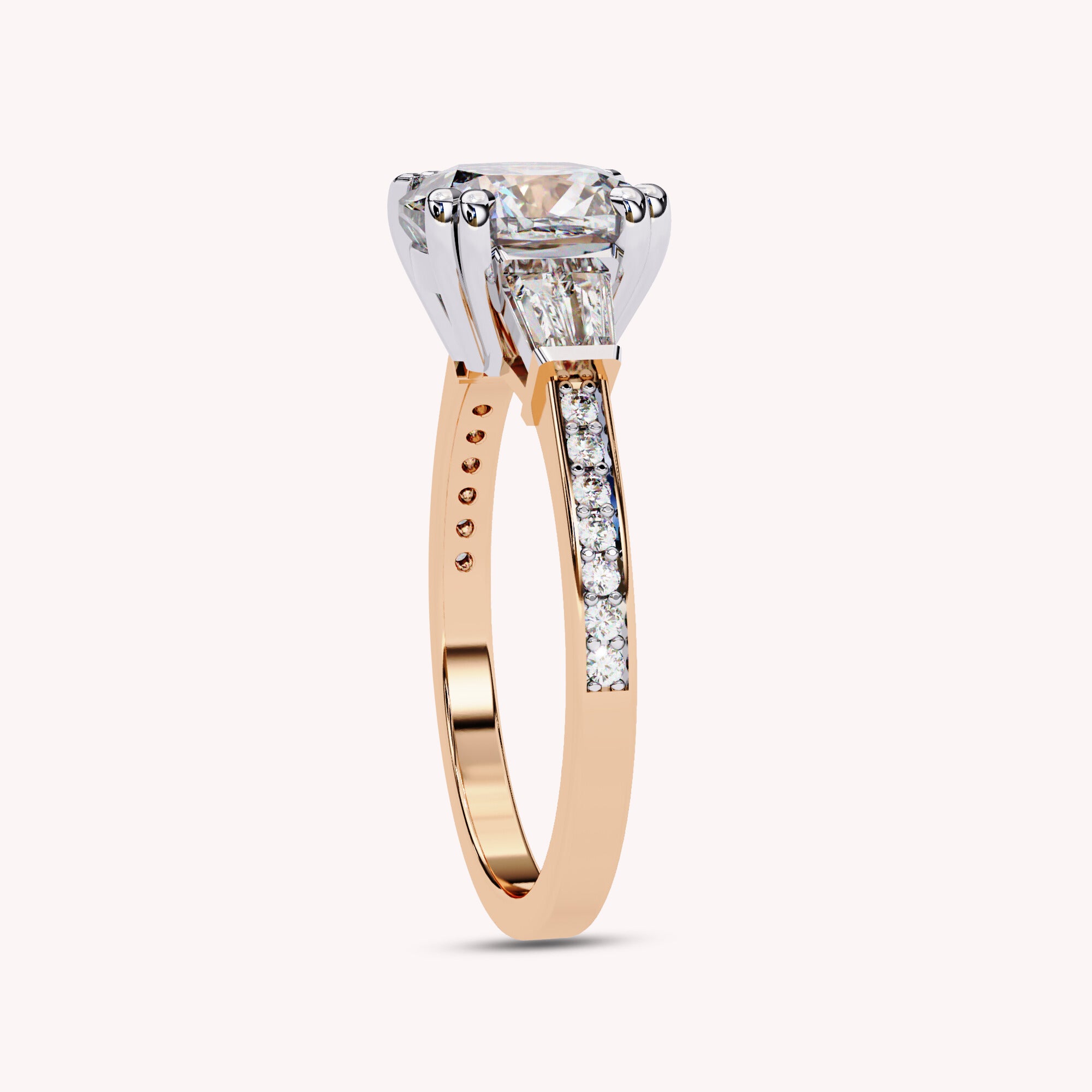 Briar Cushion Cut Lab Grown Diamond Engagement Ring