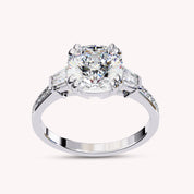 Briar Cushion Cut Lab Grown Diamond Engagement Ring