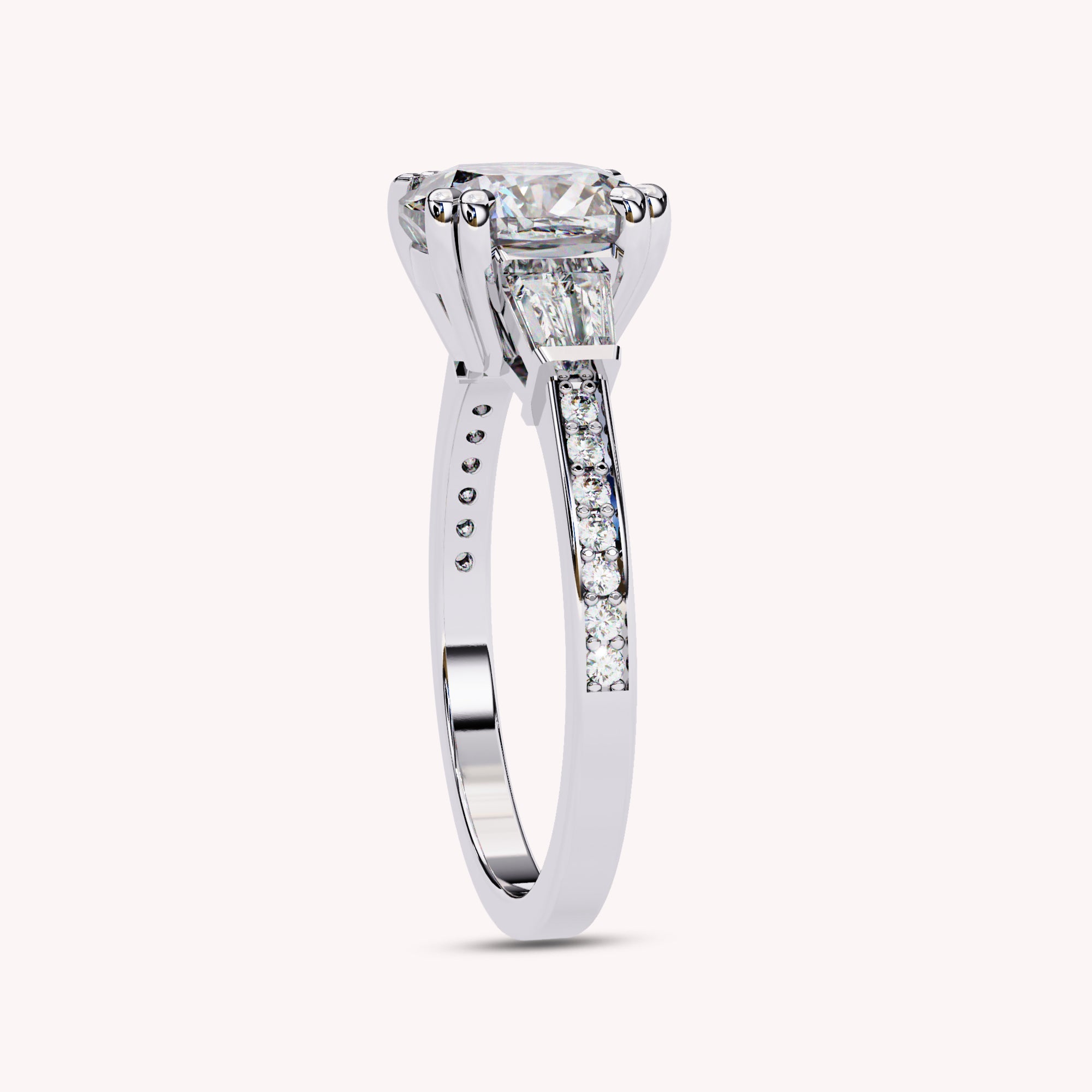 Briar Cushion Cut Lab Grown Diamond Engagement Ring