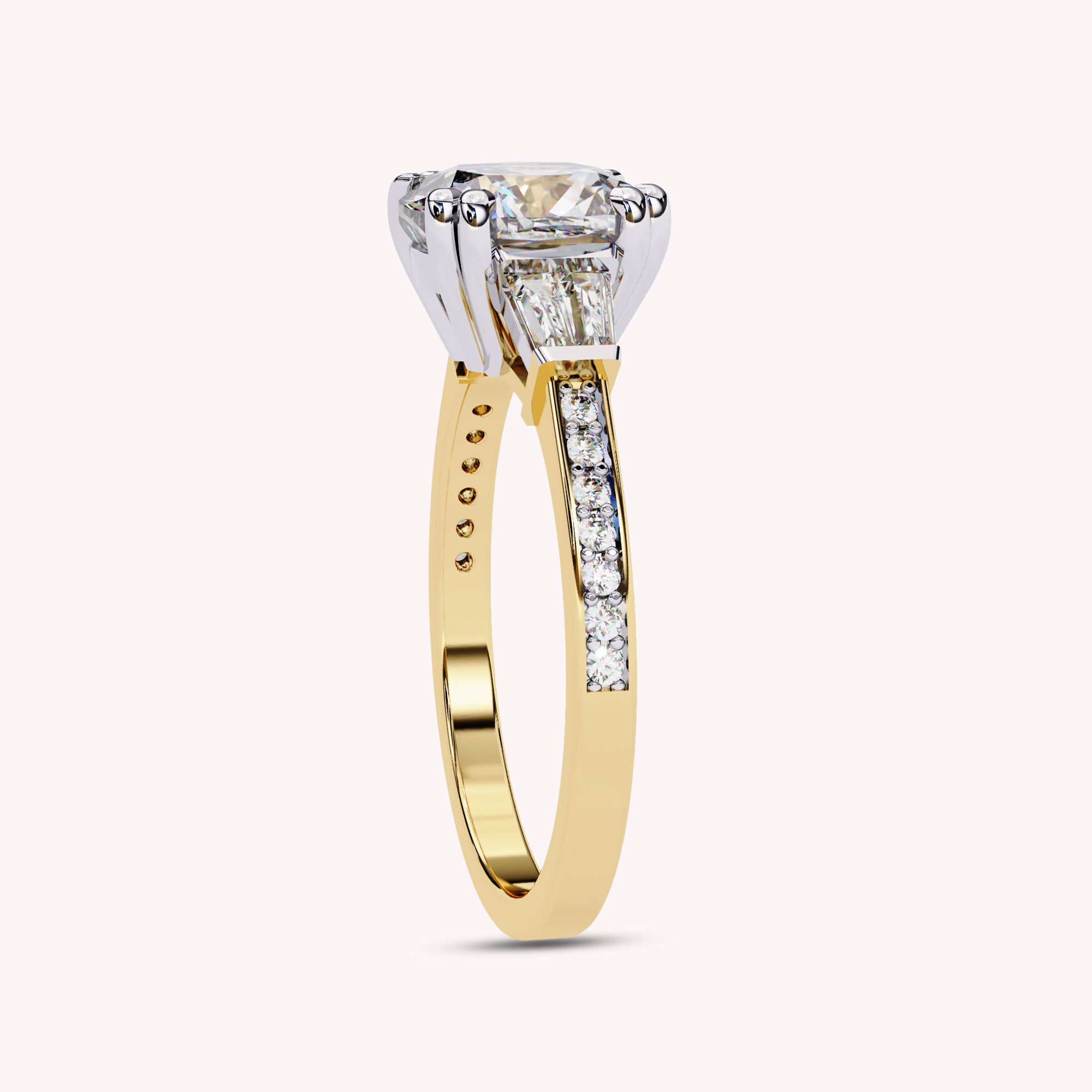 Briar Cushion Cut Lab Grown Diamond Engagement Ring