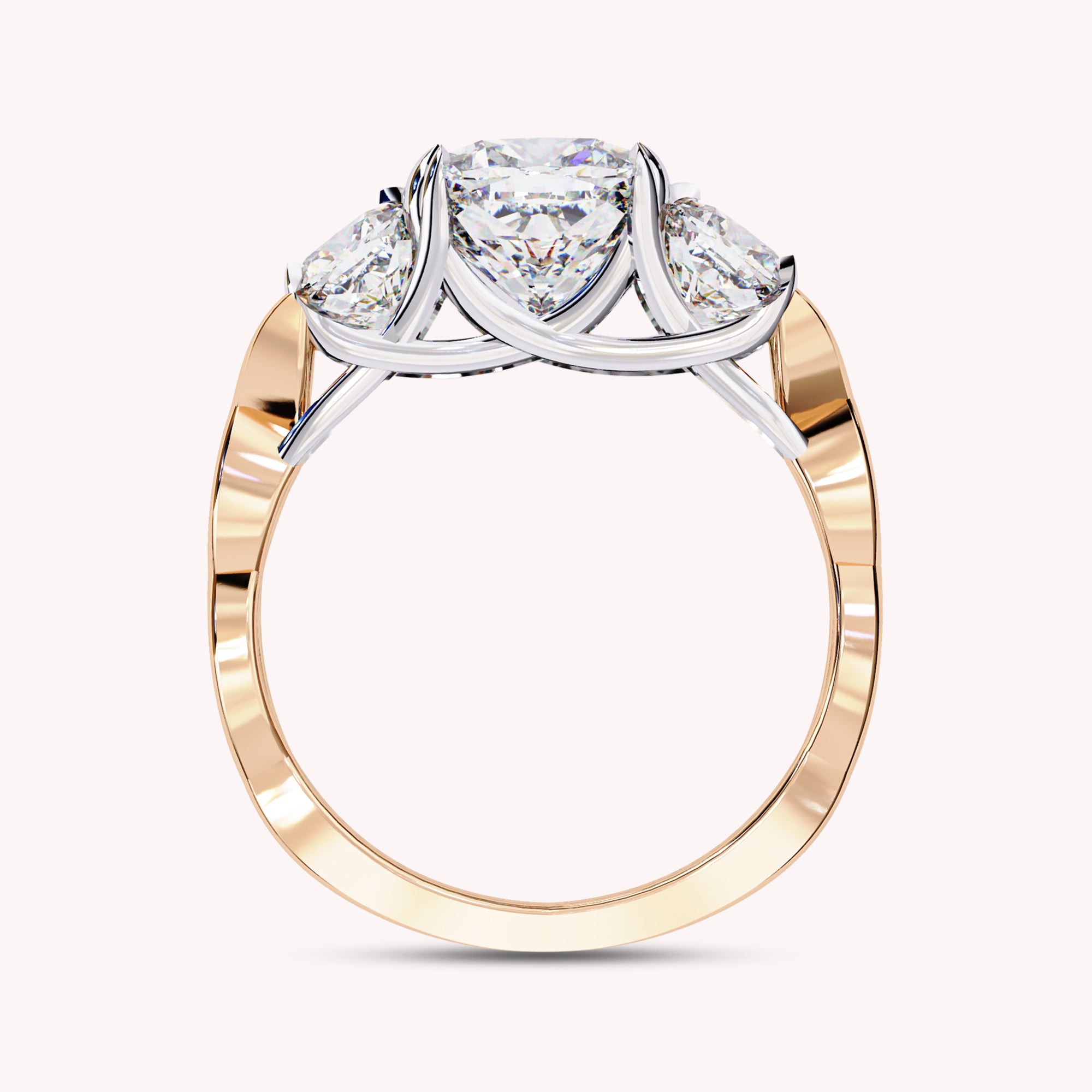 Melissa Trio Stone Lab Grown Diamond Engagement Ring