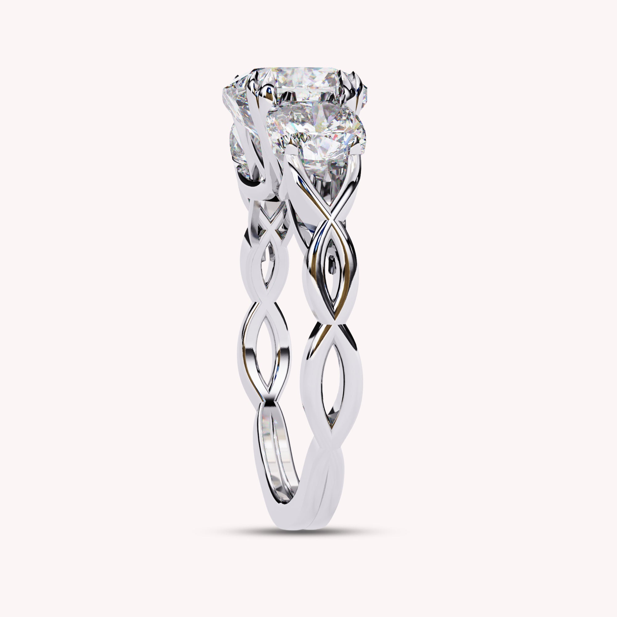 Melissa Trio Stone Lab Grown Diamond Engagement Ring