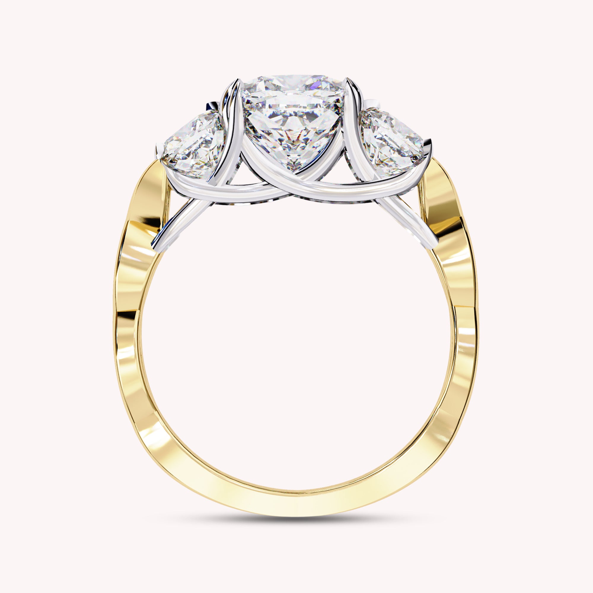 Melissa Trio Stone Lab Grown Diamond Engagement Ring