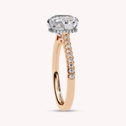 Buttercup Studded Hidden Halo Lab Grown Diamond Engagement Ring