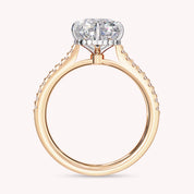 Buttercup Studded Hidden Halo Lab Grown Diamond Engagement Ring