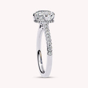 Buttercup Studded Hidden Halo Lab Grown Diamond Engagement Ring