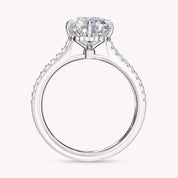 Buttercup Studded Hidden Halo Lab Grown Diamond Engagement Ring