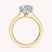 Buttercup Studded Hidden Halo Lab Grown Diamond Engagement Ring