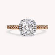 India Classic Halo Lab Grown Diamond Engagement Ring