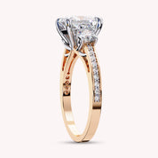 Elaine Three Stone Princess Cut Lab Grown Diamond Engagement Ring