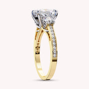 Elaine Three Stone Princess Cut Lab Grown Diamond Engagement Ring