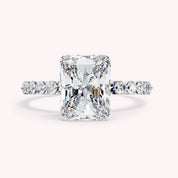 Marion Half Eternity Emerald Cut Lab Grown Diamond Engagement Ring