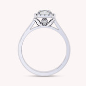 Eunice Radiant Cut Floral Halo Lab Grown Diamond Engagement Ring