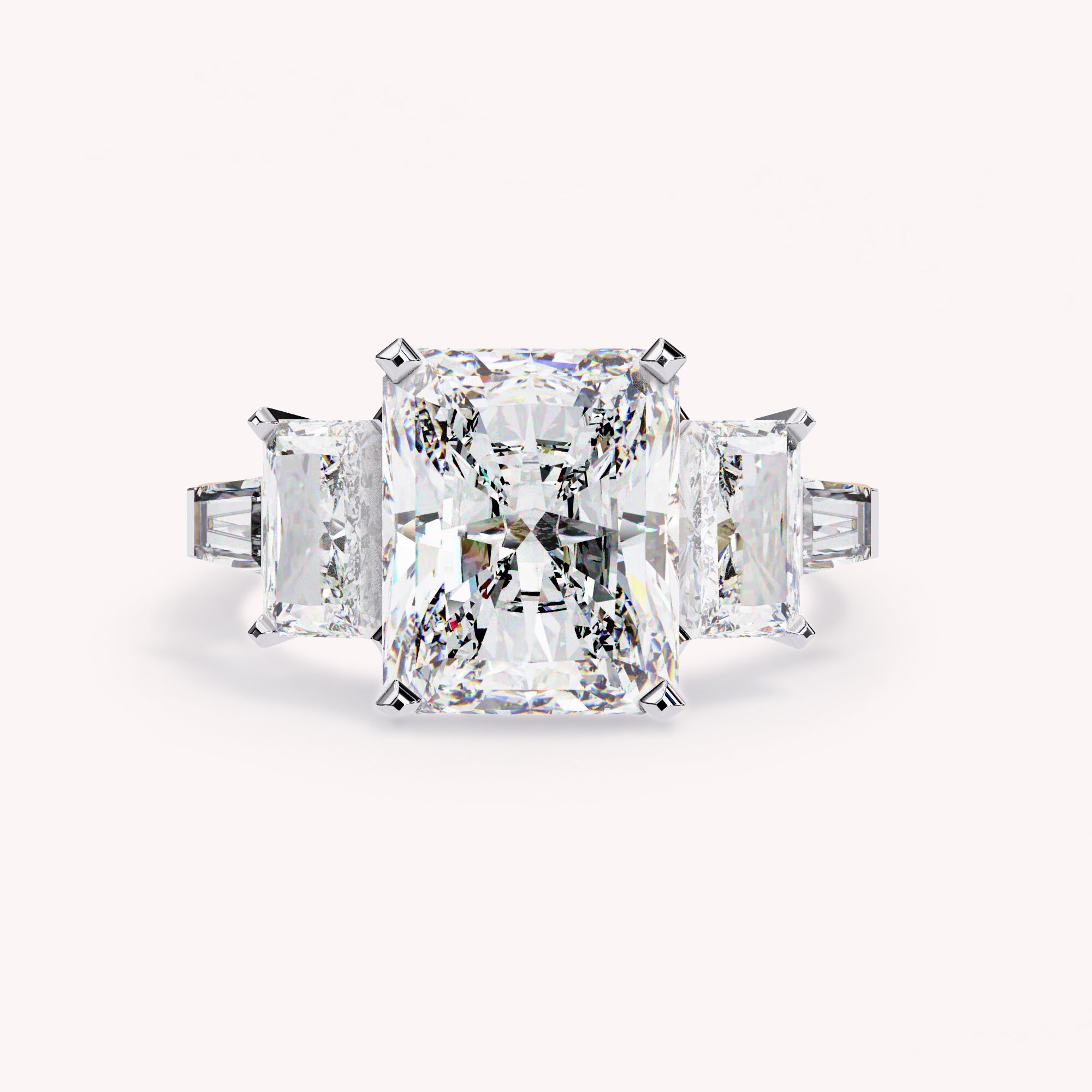 Esmarie Five Stone Radiant Cut Lab Grown Diamond Engagement Ring