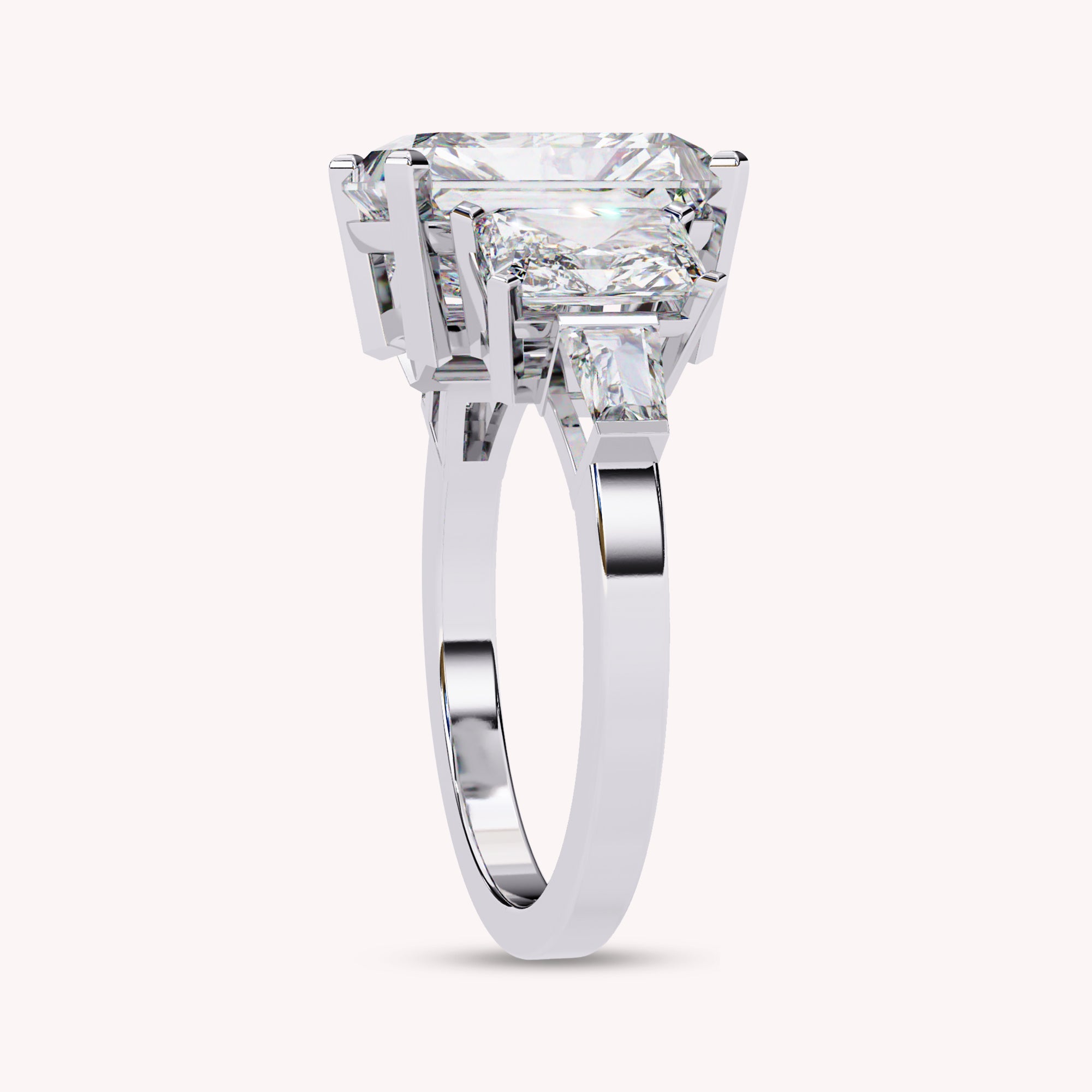 Esmarie Five Stone Radiant Cut Lab Grown Diamond Engagement Ring